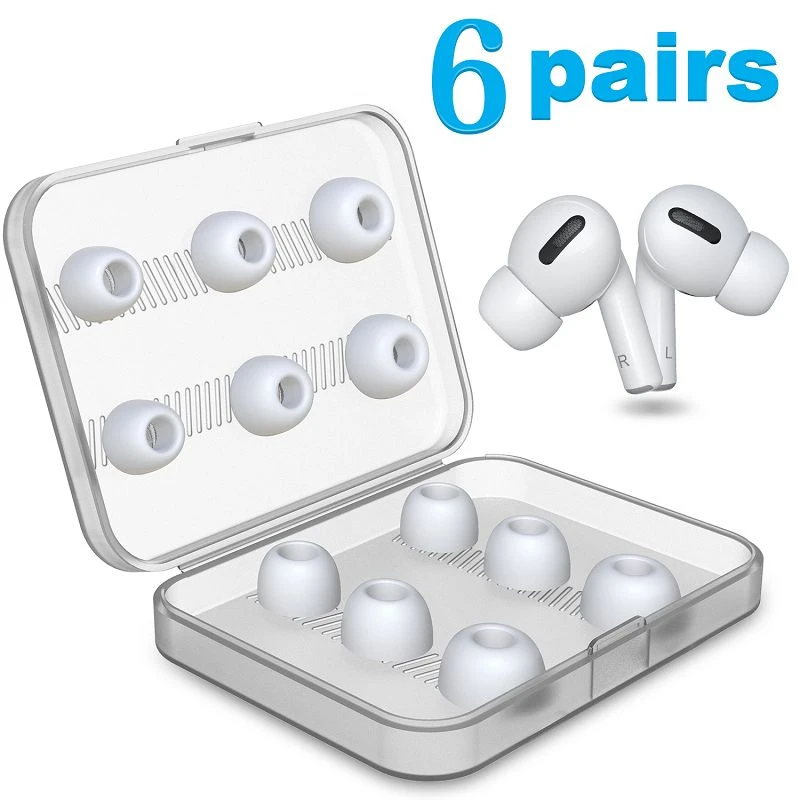 6 Paar Box Silikon-Ohrstöpsel für Airpod Pro
