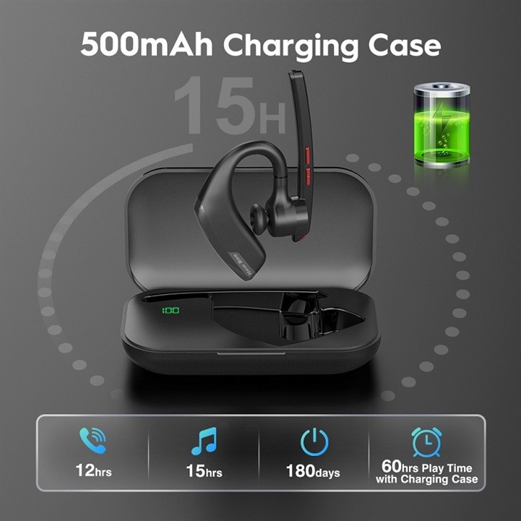 Wireless Headset With Charging Case