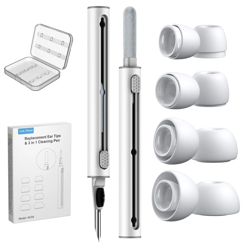 Silicone Ear Tips With Cleaning Pen Kit