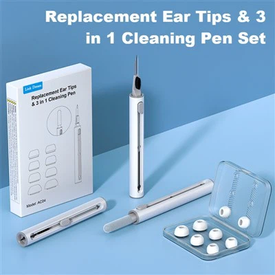 Silikonohrspitzen mit Reinigungsstift -Kit